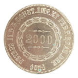 2000 Reis Prata 1854, 2º Tipo - Cat Vieira 455