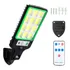 220w Mini Lâmpada De Parede Solar Reflexiva Com Sensor E Caixa De Controle 144cob Luz Branca Fria Preta