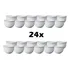 24  Cumbucas Tigela Porcelana 200ml Acompanhamento Hotel Cor Branco