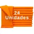 24 Peças Flanela Limpeza Laranja 28x28 Cm Atacado Flanela