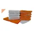 24 Peças Flanela Limpeza Laranja Ou Branca 28x38 Cm Atacado Cor Branco