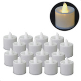 24 Vela Decorativa Vela De Led Amarela   Bateria