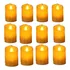 24 Velas Eletronica De Led Decorativa Amarelas +  Bateria