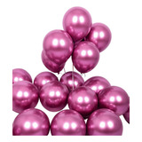 25 Balao Cromado Rosa