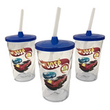 25 Copos Com Tampa E Canudo 400ml Personalizados 