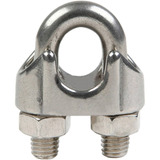 25 Unid  Grampo Em Aço Inox Para Cabo De Aço 5 16 8mm