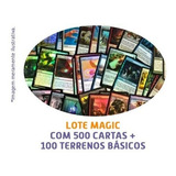 250 Cartas Magic + 100 Terrenos Básicos Diversas Coleçoes