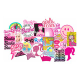 25x Colantes Adesivos Barbie Girl Ken Pink Stickers+brinde