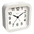 2644  Despertador Quartz Branco Fosco Com Luz Soneca Alarme