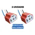 2conector Soquete Louça Porcelana Lâmpada H4 Farol Excelente