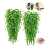 2kit Pendentes Samambaia Artificial Vertical Jardim Folhagem