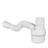 2pç Sifão C  Copo Universal Ajustável Flexível Branco Tigre