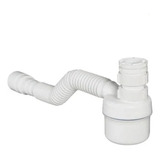 2pç Sifão C  Copo Universal Ajustável Flexível Branco Tigre