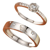 2pcs Anel Casal Pequeno