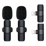  2pcs Microfone De Lapela Sem Fio Tipo C usb De Dois Canais