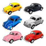 2un Carrinho De Ferro Metal Fusca Clássico Miniatura Coleção