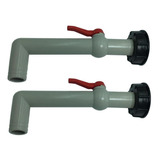 2x Adaptador De Água Válvula Do 1000l Ibc 60mm 1 Polegada