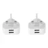 2x Adaptador De Carregador De Parede Universal Usb Uk Plug D
