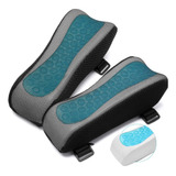 2x Almofadas De Braço Cadeira Rodas Gamer Apoio Espuma Gel
