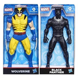 2x Bonecos Pantera Negra E Wolverine 25cm - Hasbro #enviahj