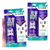 2x Cola Silicone Aquário Transparente 50g Multiuso Incolor