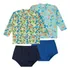 2x Conjuntos Blusa Sunga calcinha Bebê 0 12m Proteção Uv 50 