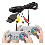 2x Controle Joystick Para Super Nintendo Compativel   Caboav