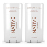 2x Desodorante Natural Native, Coco E Baunilha, Sem Alumínio Fragrância Coco E Baunilha