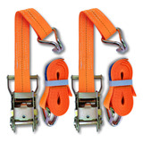 2x Kit Cinta Catraca 1 5ton Amarração Carga Caminhão Carreta