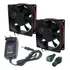 2x Micro Ventilador Ventoinha Cooler 80x80x25 C  Fonte Bivol
