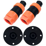 2x Pares Plug Speakon