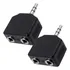 2x Plug Adaptador Duplicador Lapela Fone Ouvido P2 Duplo