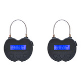 2x Smart Lock Lcd Display Lock Usb Recarregável Temporário