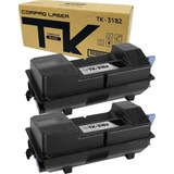 2x Toner P/ Impressora Kyocera Tk3182 M3566idn P3155dn P3055