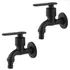 2x Torneira De Jardim Quintal Metal Preto Exclusivo Luxo 1 4