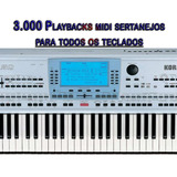 3.000 Playbacks Midi Sertanejos Para Teclados Roland