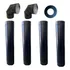 3 5m Tubo 2 Curvas 90o 1 Anel 3 Abraçadeiras Com 110mm Preto