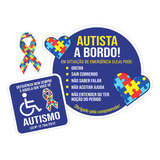3 Adesivo Simbolo Autista