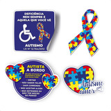 3 Adesivos Simbolo Autista