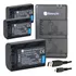 3 Bat.erias Np-fh50 + Carreg Duplo P Sony Sr42 Sr45 Sr46