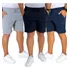 3 Bermuda Moletom Moletom Slim Fit Shorts Calção Masculina