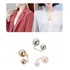 3 Broche Para Decote Pérola Pin Cores Diferentes