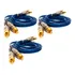 3 Cabo Rca Blindado 1m Banhado Ouro Crossover Amplificador