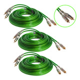 3 Cabos Rca Blindado