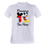 3 Camisetas Mickey E Minnie Vermelha Blusas Personalizadas