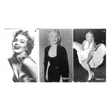 3 Cartões Telefônicos - Marilyn Monroe - Japoneses Raros