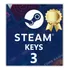 3 Chaves Aleatória Steam Ouro   3 Steam Random Key