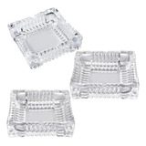 3 Cinzeiro Transparente Vidro