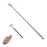 3 Coçador De Costas Formato Caneta Aço Inox Telescópico 51cm