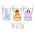 3 Copos Vidro Personalizados Temático Princesas Resistente